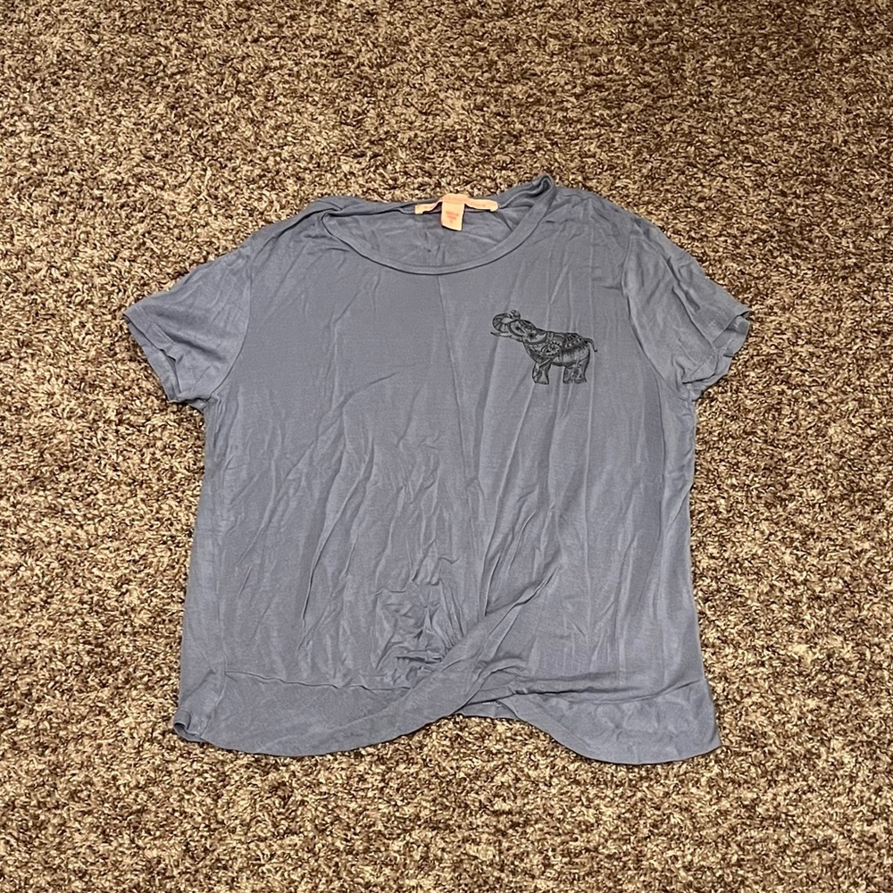 Medium, rebellious one, purple tee